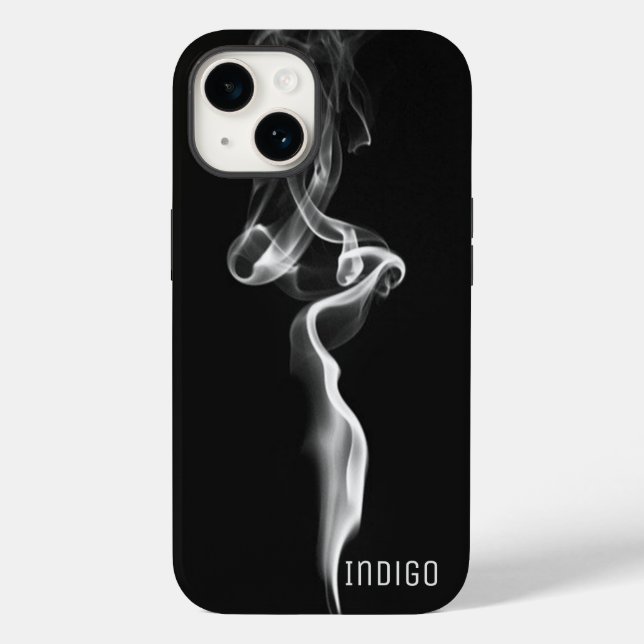 Stylish Black and Grey Smoke Case-Mate iPhone Case (Back)