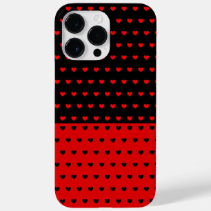 Stylish Black And Red Hearts Pattern Case-Mate iPhone 14 Pro Max Case