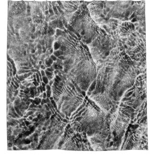 Stylish black and white abstract pattern shower curtain