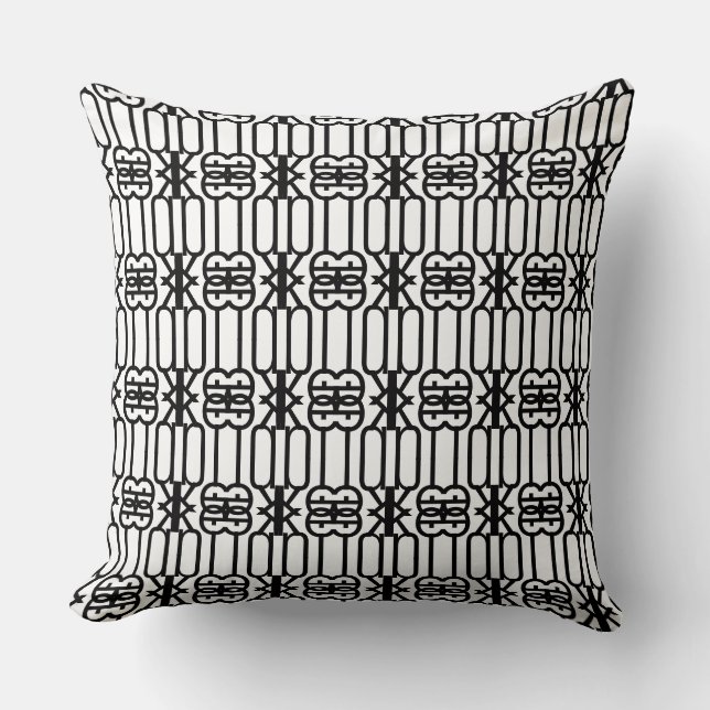 Stylish Black and White Cushion (Front)