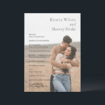Stylish Black and White Photo Modern Wedding Program<br><div class="desc">Modern wedding program featuring a simple yet elegant design.</div>