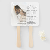 Stylish Black and White Photo Wedding Program
