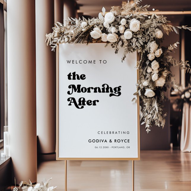 Stylish black and white The Morning After Welcome Poster (Creator Uploaded)