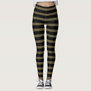 Stylish black and yellow leggings