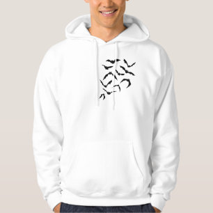 Stylish Black Bats Graphic – Minimalist Bat Art fo Hoodie