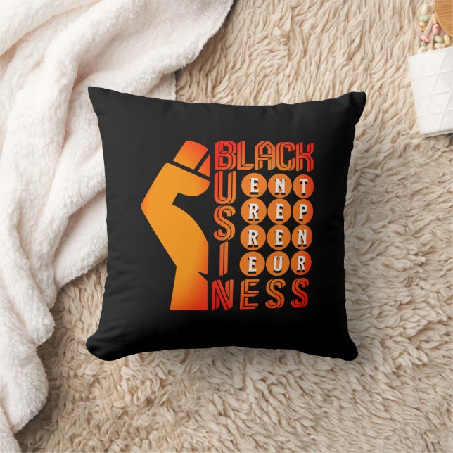Stylish Black Business Entrepreneur Cushion (Blanket)