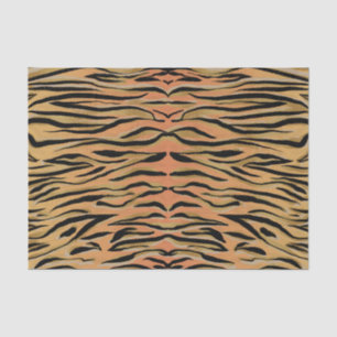 Stylish Black Gold Tiger Animal Print Tissue Paper