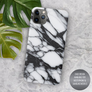 Stylish Black Grey White Marble Waves Art Pattern iPhone 16 Pro Max Case