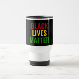 Stylish BLACK LIVES MATTER Name Monogram Travel Mug
