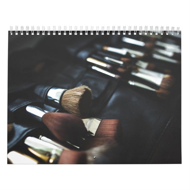 Stylish Black Makeup Artist Calendar (Cover)