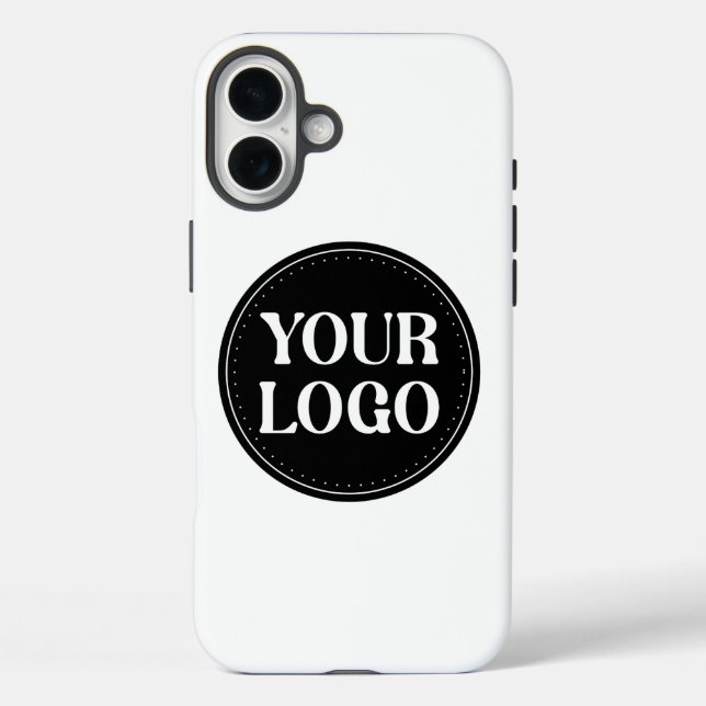 Stylish Black QR Code Design | Elegant Brand Case-Mate iPhone Case (Back)