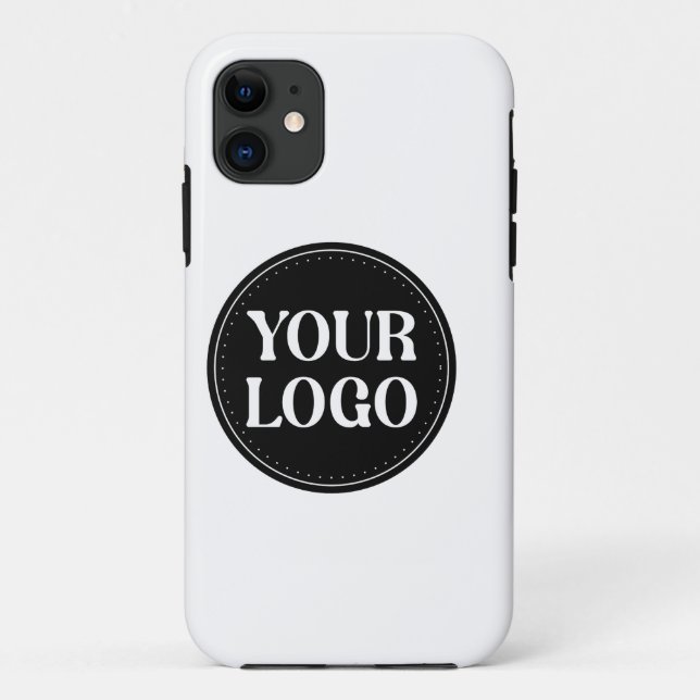 Stylish Black QR Code Design | Elegant Brand Case-Mate iPhone Case (Back)