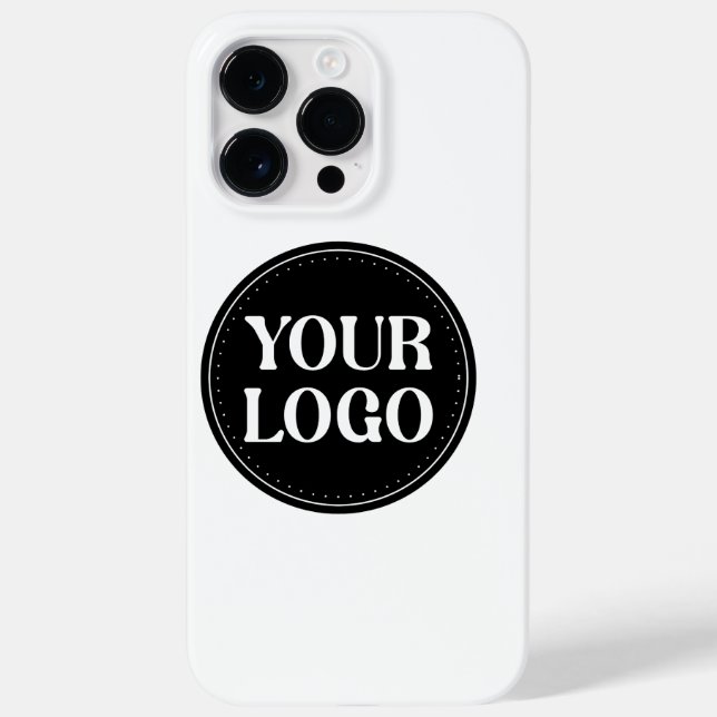 Stylish Black QR Code Design | Elegant Brand Case-Mate iPhone Case (Back)