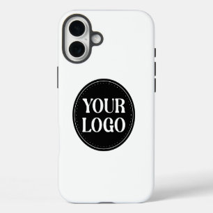 Stylish Black QR Code Design Elegant Brand iPhone 16 Plus Case