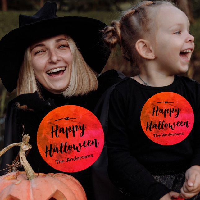 Stylish Black Red Orange Moon Halloween Womens Hoodie (Creator Uploaded)