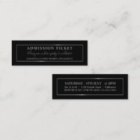Stylish Black & Silver, Admission Ticket