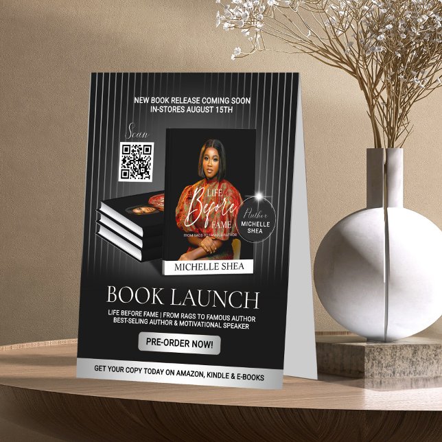 Stylish Black & Silver Author Book Launch Release (Creator Uploaded)