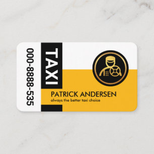 Stylish Black Tab Yellow Taxi Colour Business Card