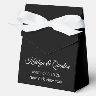 Stylish Black & White Favour Box