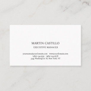 Stylish Black White Modern Professional Serif Font Business Card