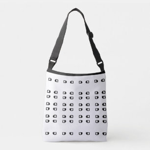 Stylish Black White Pattern Crossbody Bag