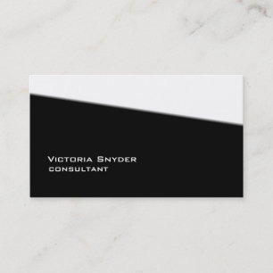 Stylish Black White Professional Business Card