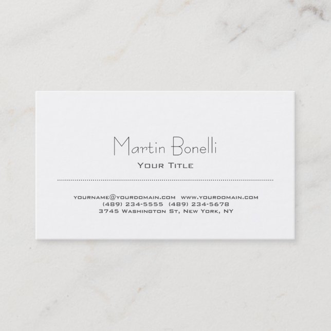 Stylish Black & White Trendy Business Card (Front)