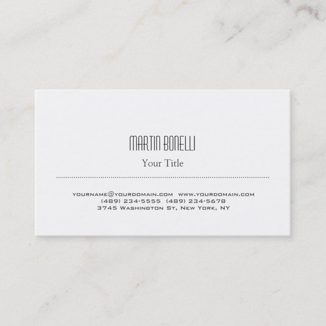 Stylish Black & White Trendy Business Card (Front)