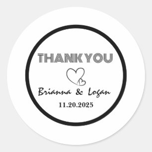 Stylish Black & White Wedding Stickers