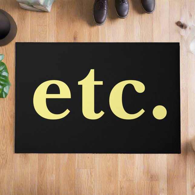 Stylish Black & Yellow Bold Typography Welcome Doormat (Creator Uploaded)