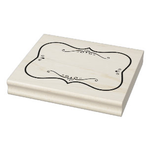 Stylish Blank Label Rubber Stamp