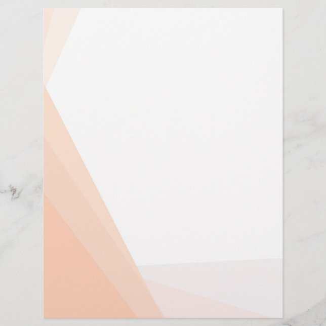 Stylish Blank Template Apricot White Colour Custom Letterhead (Front)