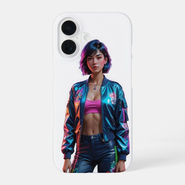 Stylish Bloom iPhone 16 Case (Back)
