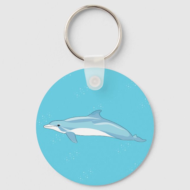 Stylish Blue dolphin Key Ring (Front)