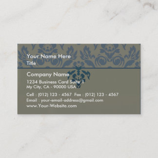 Stylish blue floral wedding gift business card