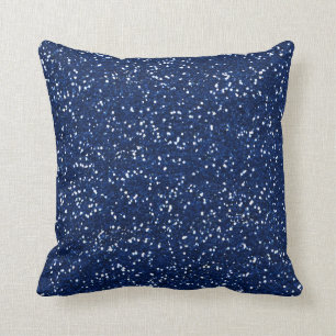 Stylish Blue Glitter Cushion