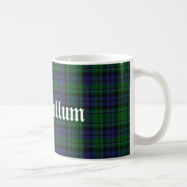 Stylish Blue & Green MacCallum Tartan Plaid Coffee Mug (Right)