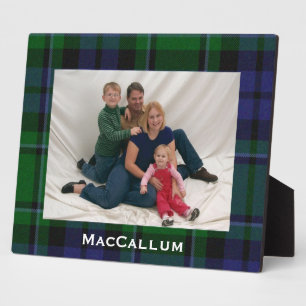 Stylish Blue & Green MacCallum Tartan Plaid Plaque