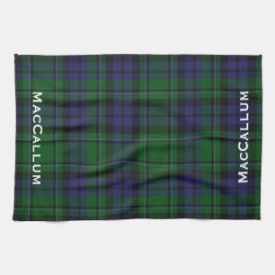 Stylish Blue & Green MacCallum Tartan Plaid Tea Towel