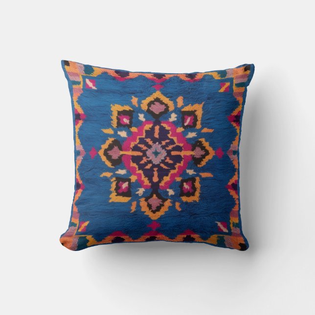 Stylish Blue Kilim Pillows: Add Serenity  Cushion (Front)