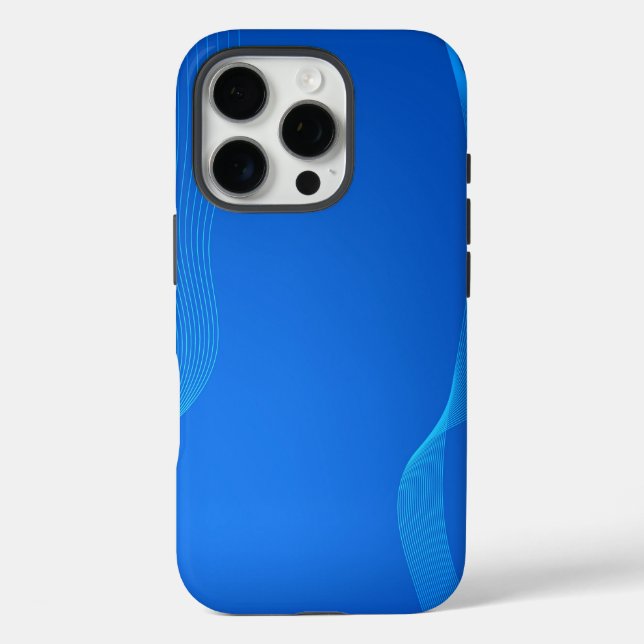 Stylish Blue leather Case-Mate iPhone Case (Back)