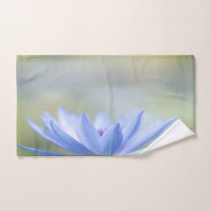 Stylish Blue Lotus Flower Landscape, Zen Bath Towel Set