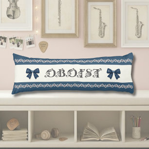Stylish Blue Oboe Decor Music Nook Body Pillow