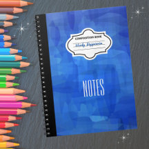 Stylish Blue Patterned Personalised Composition 
