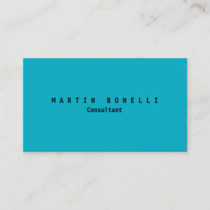 Stylish Blue Plain Clean Business Card