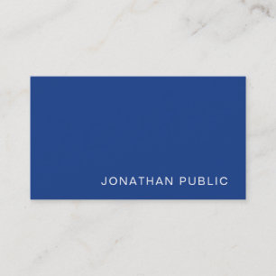 Stylish Blue Sleek Design Trendy Plain Luxury Business Card