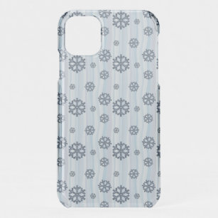 Stylish Blue Snowflake Pattern iPhone 11 Case
