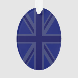 Stylish Blue Union Jack Ornament