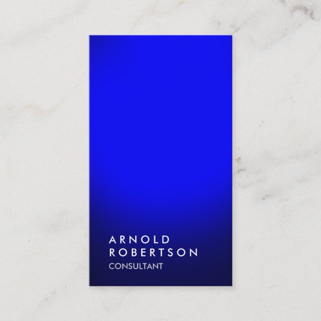 Stylish blue unique professional business card (Front)