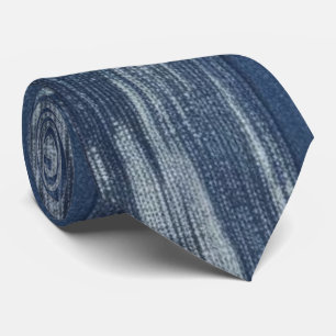 Stylish Blue Wash Denim Neck Tie